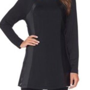 Belle by Kim Gravel Faux leather tunic top